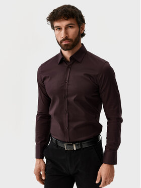 Evenemen Evenemen Koszula Punto G2 Brązowy Slim Fit