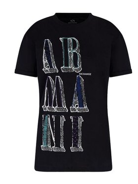 Armani Exchange Armani Exchange T-Shirt 3KYTKL Czarny Regular Fit