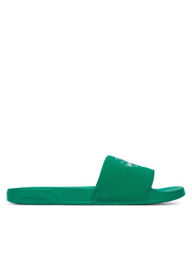 Calvin Klein Calvin Klein Klapki Ess Slide Cv YM0YM01393 Zielony