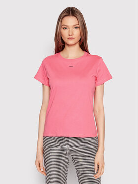 Pinko Pinko T-Shirt Basico 3 1G173G Y7XK Różowy Regular Fit