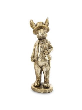 MIAhome MIAhome Figurka królik MALJUNA-5 z różą Złoty