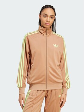 adidas adidas Bluza Adicolor Classic Firebird Loose Brązowy Loose Fit