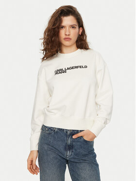 Karl Lagerfeld Jeans Karl Lagerfeld Jeans Majica dugih rukava A1W20005 Bijela Regular Fit