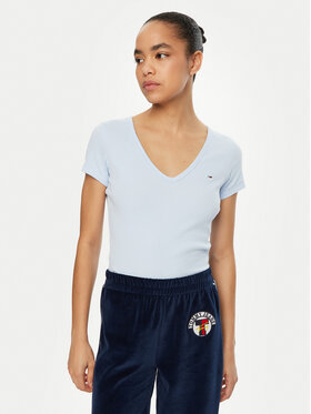 Tommy Jeans Tommy Jeans T-Shirt Essential DW0DW17385 Błękitny Slim Fit