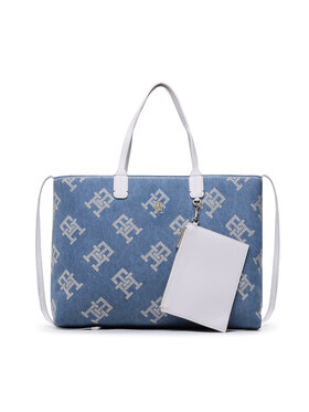 Tommy Hilfiger Tommy Hilfiger Torbica Iconic Tommy Tote Denim AW0AW14763 Plava
