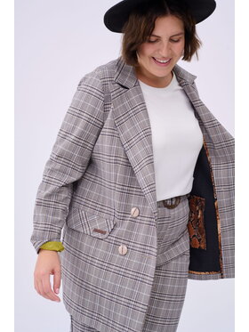 blue shadow blue shadow Marynarka Avilio Plus Size Szary Standard Fit
