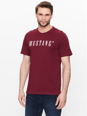 Mustang Mustang T-Shirt Alex 1013221 Bordowy Regular Fit