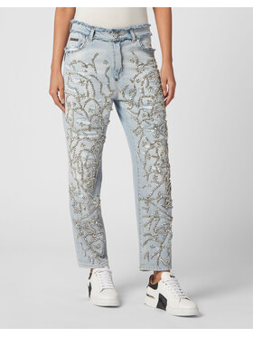PHILIPP PLEIN PHILIPP PLEIN Jeansy 5493 Světle modrá Mom Fit