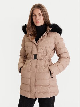 Geox Geox Ziemas mētelis Catria W5626G T3152 F5228 Bēšs Slim Fit