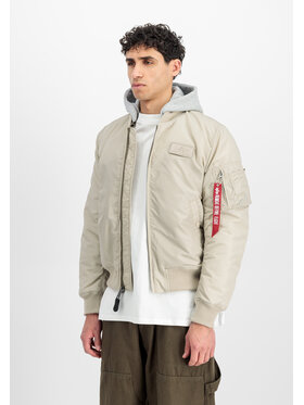 Alpha Industries Alpha Industries Kurtka bomber MA-1 TT Hood Two Tone Cold Weather Bomber Jacket Beżowy Slim Fit