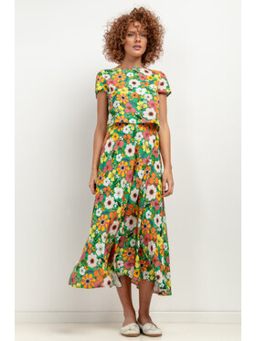 Tessita Tessita Spódnica maxi SPÓDNICA_T407_4_XL Zielony Regular Fit