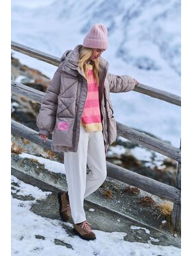 NAOKO NAOKO Kurtka zimowa Vanilla Sand Beżowy Oversize