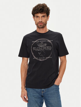 Napapijri Napapijri T-shirt S-Bald NP0A88SF Crna Regular Fit
