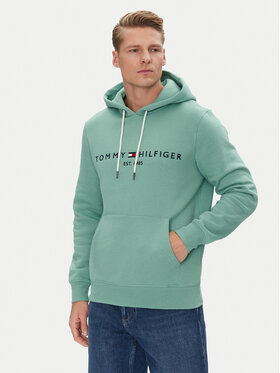 Tommy Hilfiger Tommy Hilfiger Bluză Logo MW0MW11599 Verde Regular Fit