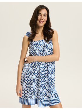 Esotiq Esotiq Nočná košeľa 43256 Modrá Regular Fit