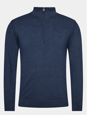 INDICODE INDICODE Pulover Liliamos 35-698 Bleumarin Regular Fit