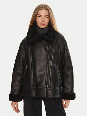 Serge Pariente Serge Pariente Fellmantel Christelle Schwarz Regular Fit
