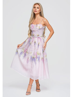 Ombre Ombre Sukienka letnia OW-DLR-E0018 Różowy Slim Fit