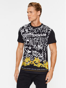 Versace Jeans Couture Versace Jeans Couture Majica 75GAH6SG Črna Regular Fit