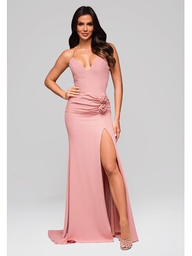 Ombre Ombre Sukienka wieczorowa LA-OM-DLR208 Różowy Regular Fit