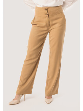 QUIOSQUE QUIOSQUE Kalhoty z materiálu QUIOSQUE 3UC004105 Béžová Regular Fit