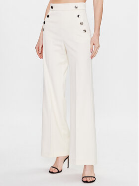 Marella Marella Hlače Hiamre 2331310631 Écru Loose Fit