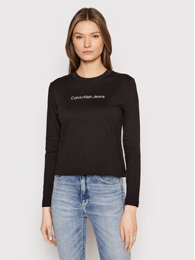 Calvin Klein Jeans Calvin Klein Jeans Blúz Logo J20J217718 Fekete Regular Fit