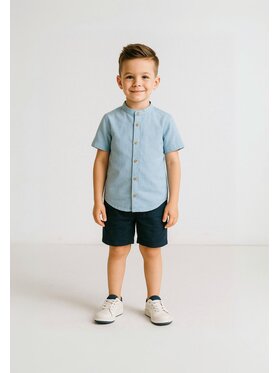 minoti minoti Koszula 23SET101 Niebieski Regular Fit