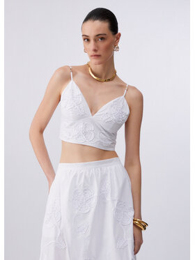 Liu Jo Liu Jo Top CA6181T039A11111 Biały Regular Fit