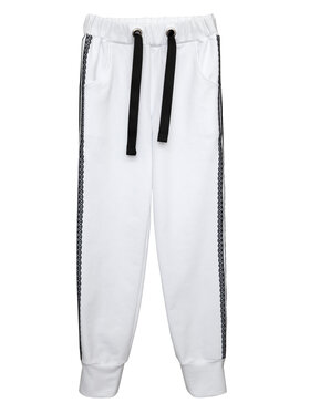 SLY SLY Spodnie dresowe 1S-407A Biały Comfortable Fit
