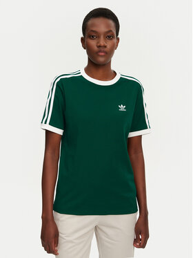 adidas adidas Tricou 3-Stripes JD4571 Verde Regular Fit