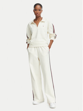 Tommy Hilfiger Tommy Hilfiger Spodnie dresowe UW0UW06628 Kremowy Wide Leg