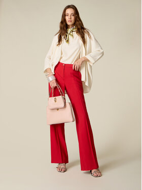 Oltre Oltre Pantaloni di tessuto P01GR009237N016 Rosso Regular Fit