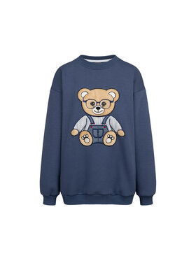 Bejbi Story Bejbi Story Bluza Bluza oversize Andy Teddy dla mamy i taty bez kaptura Granatowy Oversize