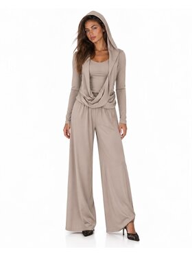 Agatha Studio Agatha Studio Komplet bluzka i spodnie A26SS-KA-K25 Beżowy Oversize