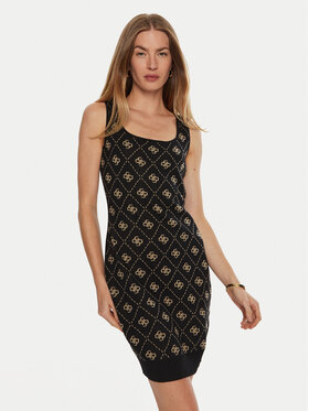 Guess Guess Džemper haljina Sarah W4BK98 Z3JD2 Crna Slim Fit