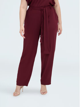 Fiorella Rubino Fiorella Rubino Spodnie materiałowe P084T005492N036 Bordowy Regular Fit