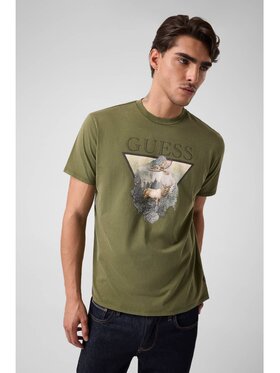 Guess Guess T-Shirt 185491 Zielony Classic Fit