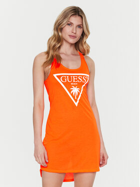 Guess Guess Sukienka plażowa E3GP03 KB9I0 Pomarańczowy Regular Fit