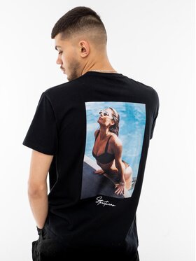 MyStars MyStars T-Shirt Koszulka Z Krótkim Rękawem MyStars Surface Czarna XXL Czarny Regular Fit