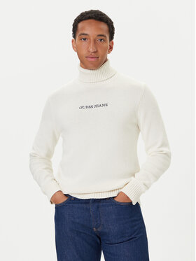 Guess Jeans Guess Jeans Rollkragenpullover M5BR58 Z0561 Écru Regular Fit