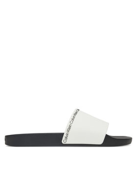 Calvin Klein Calvin Klein Šľapky Pool Slide Rubber HM0HM00981 Biela
