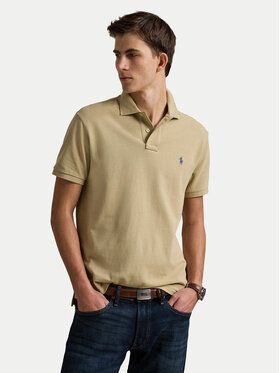 Polo Ralph Lauren Polo Ralph Lauren Тениска с яка и копчета 710536856462 Бежов Slim Fit