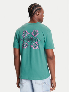 Quiksilver Quiksilver Marškinėliai Ev Swell Ovation Ss EQYZT08187 Žalia Comfort Fit