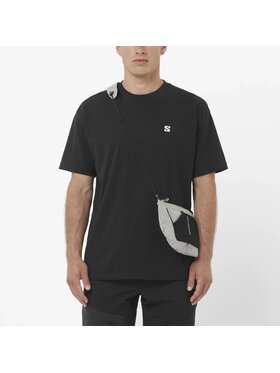 Salomon Salomon T-Shirt ROUND LOGO GRAPHIC Czarny Regular Fit