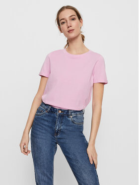 Vero Moda Vero Moda T-Shirt Paula 10243889 Różowy Regular Fit