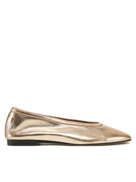 Tommy Hilfiger Tommy Hilfiger Balerini Soft Metal Lthr Ballerina No Bow FW0FW08601 Auriu