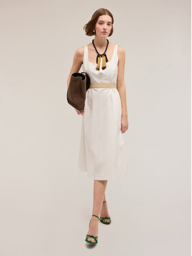 Motivi Motivi Vestito da giorno 7550Q103309N011 Bianco Flared Fit