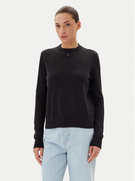 Tommy Jeans Tommy Jeans Pulover Essential DW0DW20159 Negru Regular Fit