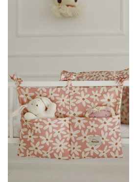 Malomi Kids Malomi Kids Organizer  do łóżeczka Blush Daisy Różowy